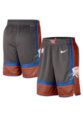 Men's Nike Anthracite Oklahoma City Thunder 2022/23 City Edition Swingman Shorts - Anthracite