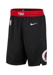 Men's Nike Black and Red Portland Trail Blazers 2021/22 City Edition Swingman Shorts - Black, Red