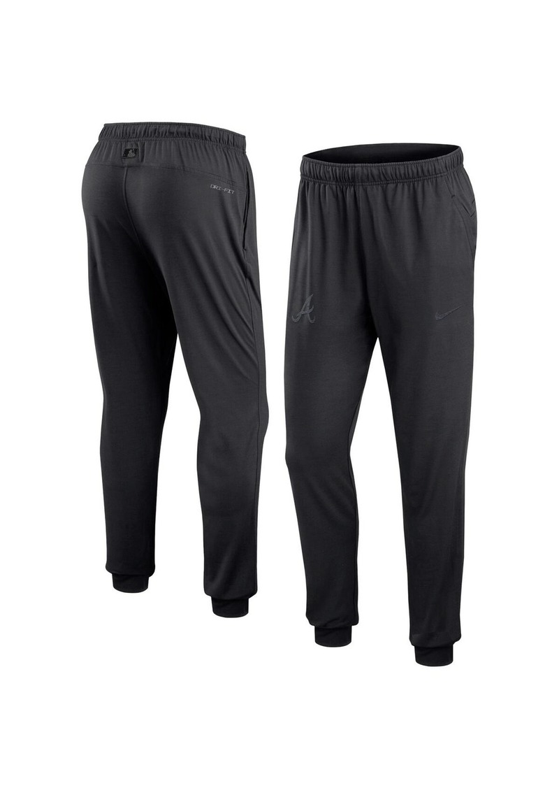 Men's Nike Black Atlanta Braves Authentic Collection Travel Performance Pants - Black