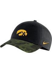 Men's Nike Black, Camo Iowa Hawkeyes Veterans Day 2Tone Legacy91 Adjustable Hat - Black, Camo