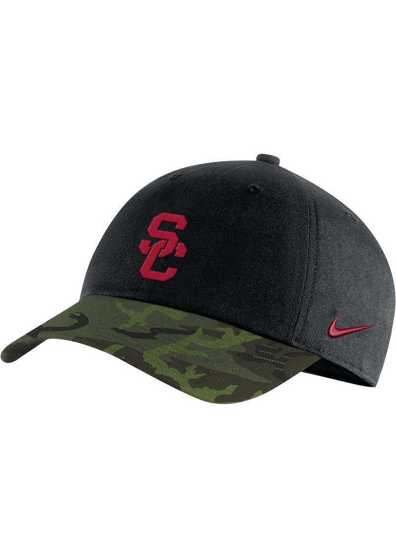 Men's Nike Black, Camo Usc Trojans Veterans Day 2Tone Legacy91 Adjustable Hat - Black, Camo