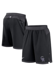 Men's Nike Black Colorado Rockies Authentic Collection Flex Vent Performance Shorts - Black