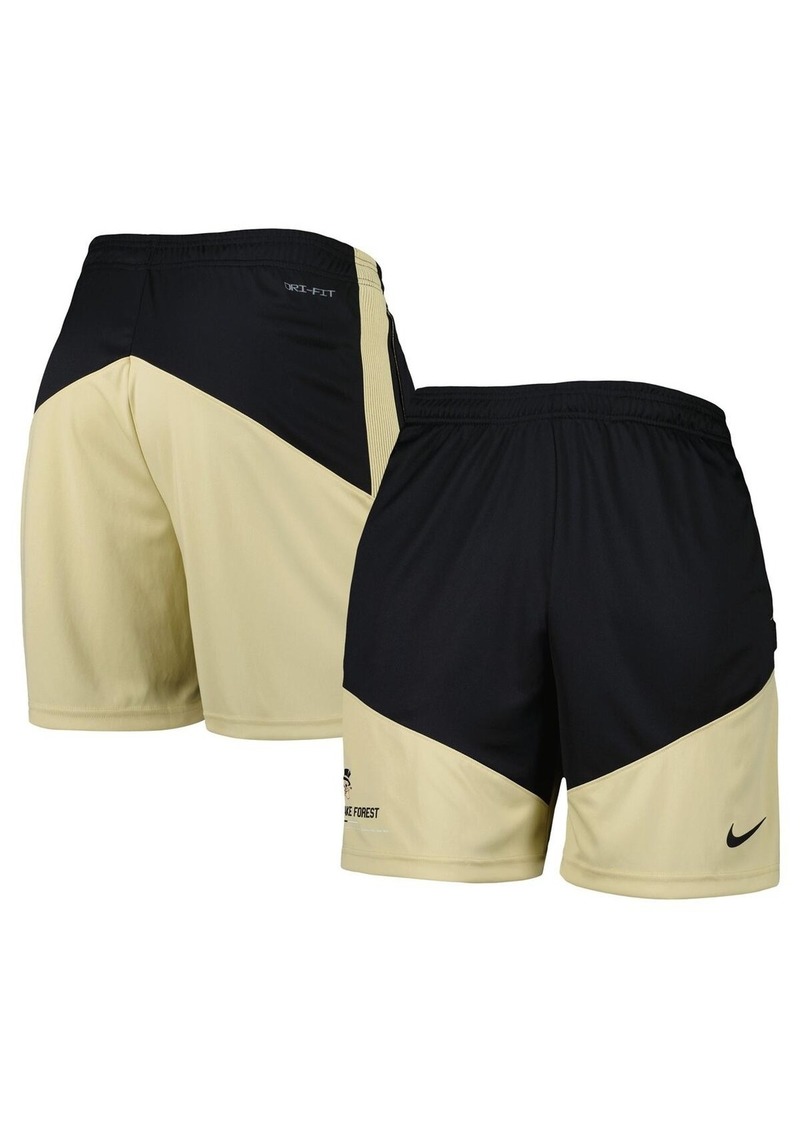 Men's Nike Black, Gold Wake Forest Demon Deacons Performance Player Shorts - Black, Gold