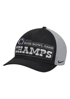 Men's Nike Black Penn State Nittany Lions 2023 Rose Bowl Champions Locker Room CL99 Adjustable Hat - Black