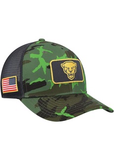 Men's Nike Camo, Black Pitt Panthers Classic99 Veterans Day Trucker Snapback Hat - Camo, Black