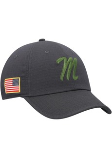 Men's Nike Charcoal Ole Miss Rebels Veterans Day Tactical Heritage86 Performance Adjustable Hat - Charcoal