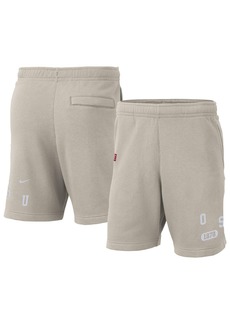 Men's Nike Cream Ohio State Buckeyes Fleece Shorts - Cream