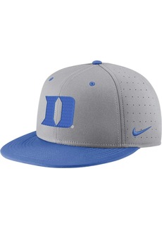 Men's Nike Gray Duke Blue Devils Aero True Baseball Performance Fitted Hat - Gray