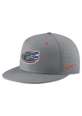 Men's Nike Gray Florida Gators Usa Side Patch True AeroBill Performance Fitted Hat - Gray