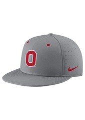 Men's Nike Gray Ohio State Buckeyes Usa Side Patch True AeroBill Performance Fitted Hat - Gray