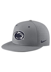Men's Nike Gray Penn State Nittany Lions Usa Side Patch True AeroBill Performance Fitted Hat - Gray