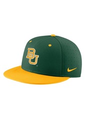 Men's Nike Green Baylor Bears Aero True Baseball Performance Fitted Hat - Green