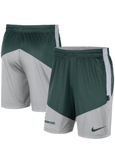 Men's Nike Green, Gray Michigan State Spartans Team Performance Knit Shorts - Green, Gray