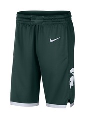 Men's Nike Green Michigan State Spartans Logo Replica Performance Basketball Shorts - Green