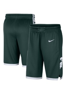 Men's Nike Green Michigan State Spartans Logo Replica Performance Basketball Shorts - Green