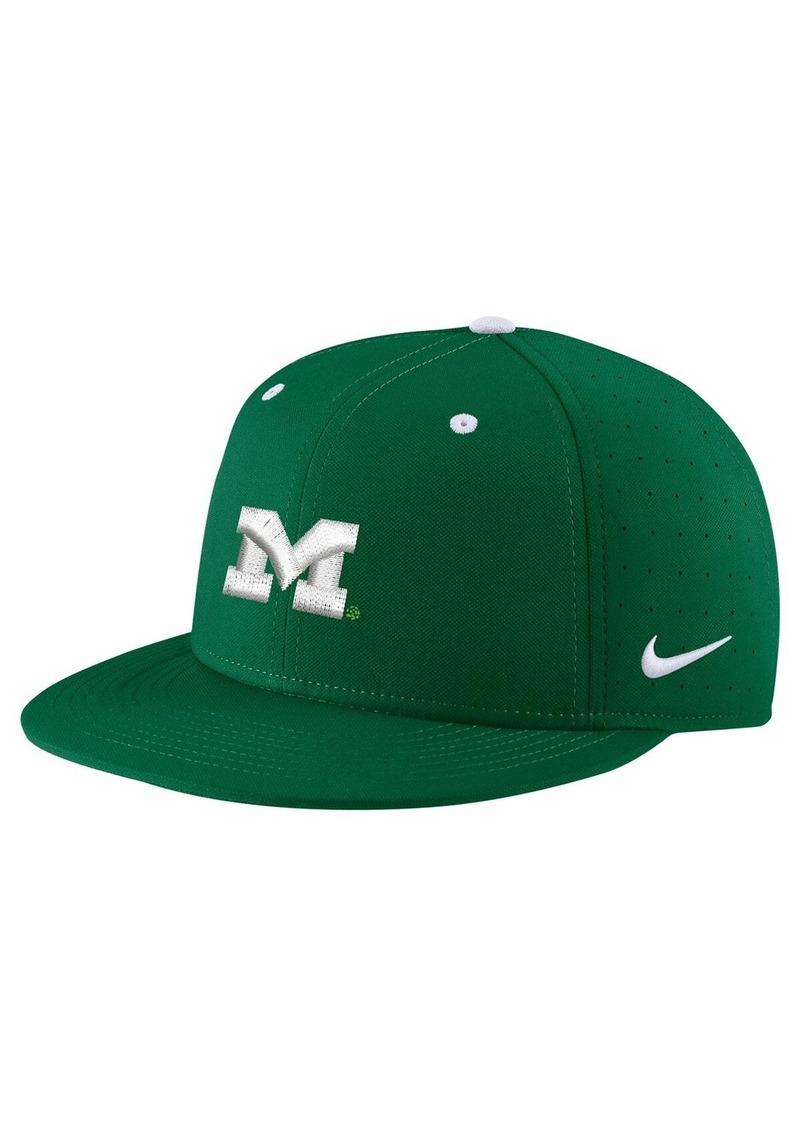 Men's Nike Green Michigan Wolverines St. Patrick's Day True Fitted Performance Hat - Green