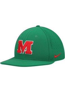 Men's Nike Green Ole Miss Rebels Aero True Baseball Performance Fitted Hat - Green
