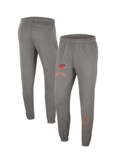 Men's Nike Heather Charcoal New York Knicks 2022/23 City Edition Courtside Brushed Fleece Sweatpants - Heather Charcoal