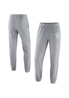 Men's Nike Heathered Gray Michigan State Spartans Saturday Fleece Pants - Heathered Gray