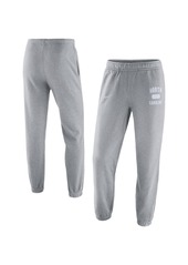 Men's Nike Heathered Gray North Carolina Tar Heels Saturday Fleece Pants - Heathered Gray