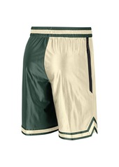 Men's Nike Hunter Green, Cream Milwaukee Bucks Courtside Versus Force Split Dna Performance Shorts - Hunter Green, Cream