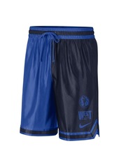 Men's Nike Navy, Blue Dallas Mavericks Courtside Versus Force Split Dna Performance Shorts - Navy, Blue