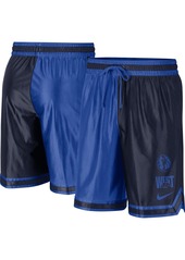 Men's Nike Navy, Blue Dallas Mavericks Courtside Versus Force Split Dna Performance Shorts - Navy, Blue