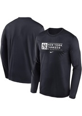 Men's Nike Navy New York Yankees Authentic Collection Performance Long Sleeve T-shirt