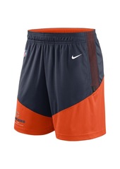 Men's Nike Navy, Orange Chicago Bears Sideline Primary Lockup Performance Shorts - Navy, Orange