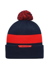 Men's Nike Navy Usa Hockey Sideline Cuffed Knit Hat with Pom - Navy