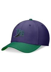 Men's Nike Purple, Green Tampa Bay Rays Cooperstown Collection Rewind Swooshflex Performance Hat - Purple, Green