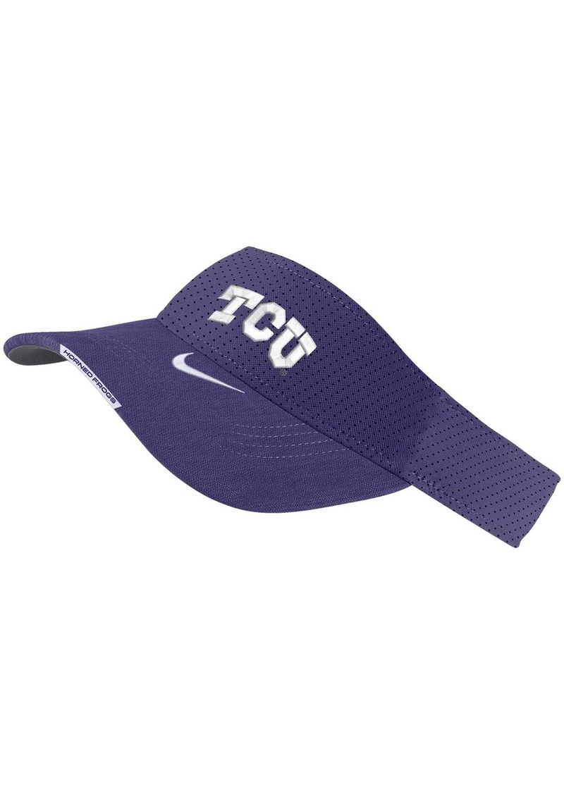 Men's Nike Purple Tcu Horned Frogs 2023 Sideline Performance Adjustable Visor - Purple