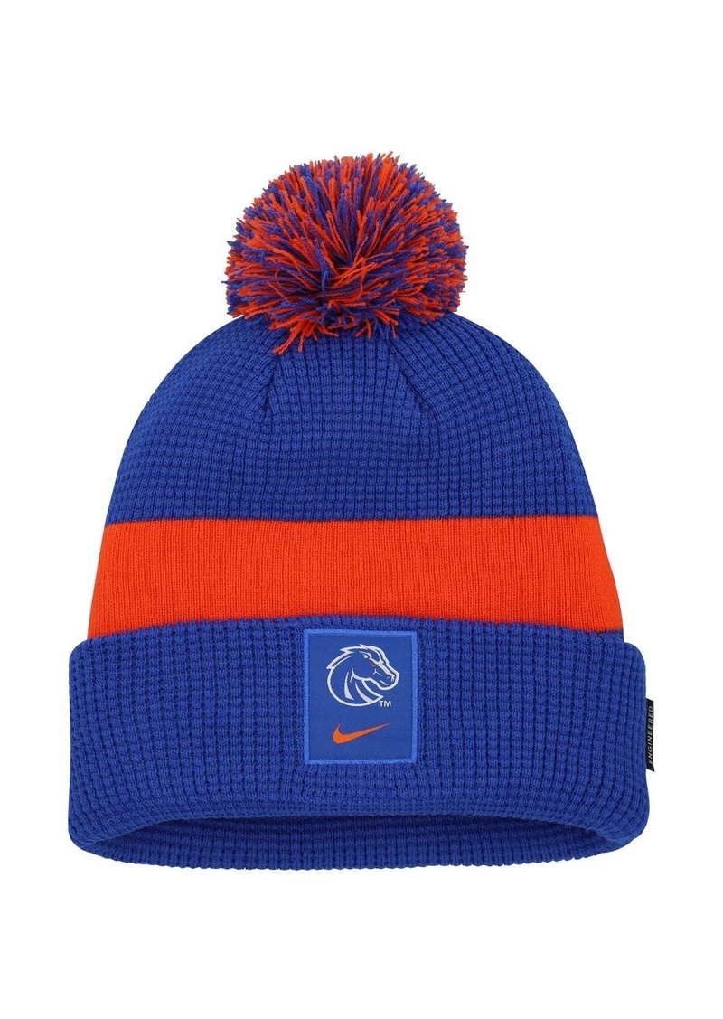 Men's Nike Royal Boise State Broncos Sideline Team Cuffed Knit Hat with Pom - Royal