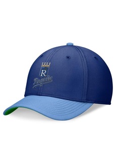 Men's Nike Royal, Light Blue Kansas City Royals Cooperstown Collection Rewind Swooshflex Performance Hat - Royal, Light Blue