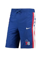 Men's Nike Royal Philadelphia 76ers Courtside Heritage Shorts - Royal