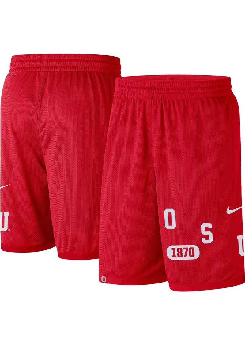 Men's Nike Scarlet Ohio State Buckeyes Wordmark Performance Shorts - Scarlet