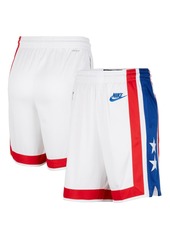 Men's Nike White, Blue Brooklyn Nets 2022/23 Classic Edition Swingman Performance Shorts - White, Blue