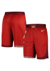 Men's Nike Wine Cleveland Cavaliers 2023/24 City Edition Swingman Shorts - Wine
