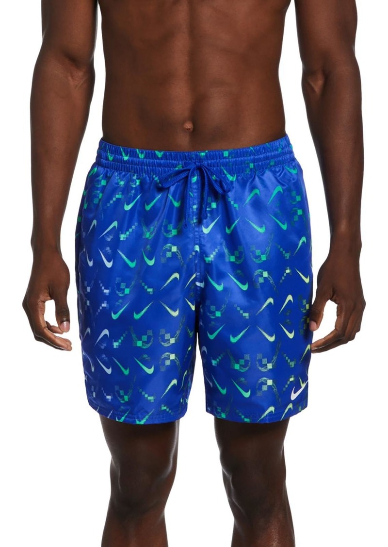 Nike Mens Printed Polyester Swim Trunks