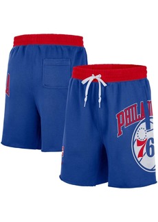 Nike Men's Royal Philadelphia 76Ers 75Th Anniversary Courtside Fleece Shorts - Royal