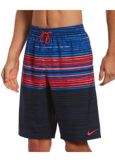 Nike Mens Striped Board Shorts Swim Trunks