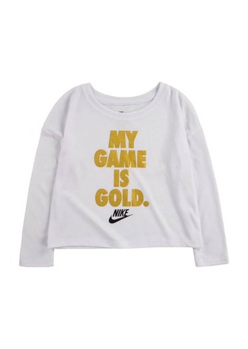 Nike My Game Is Gold Long Sleeve Tee (Toddler)