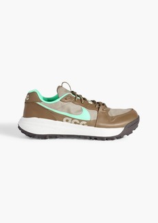 Nike - ACG Lowcate mesh and leather sneakers - Green - US 4