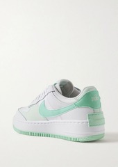 Nike - Air Force 1 Shadow leather platform sneakers - Green - US 5