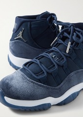 Nike - Air Jordan 11 Retro faux suede and velvet sneakers - Blue - US 5