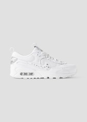 Nike - Air Max 90 Futura crystal-embellished leather and mesh sneakers - White - US 5