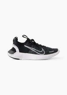 Nike - Free Run Next Nature embroidered Flyknit sneakers - Black - US 5