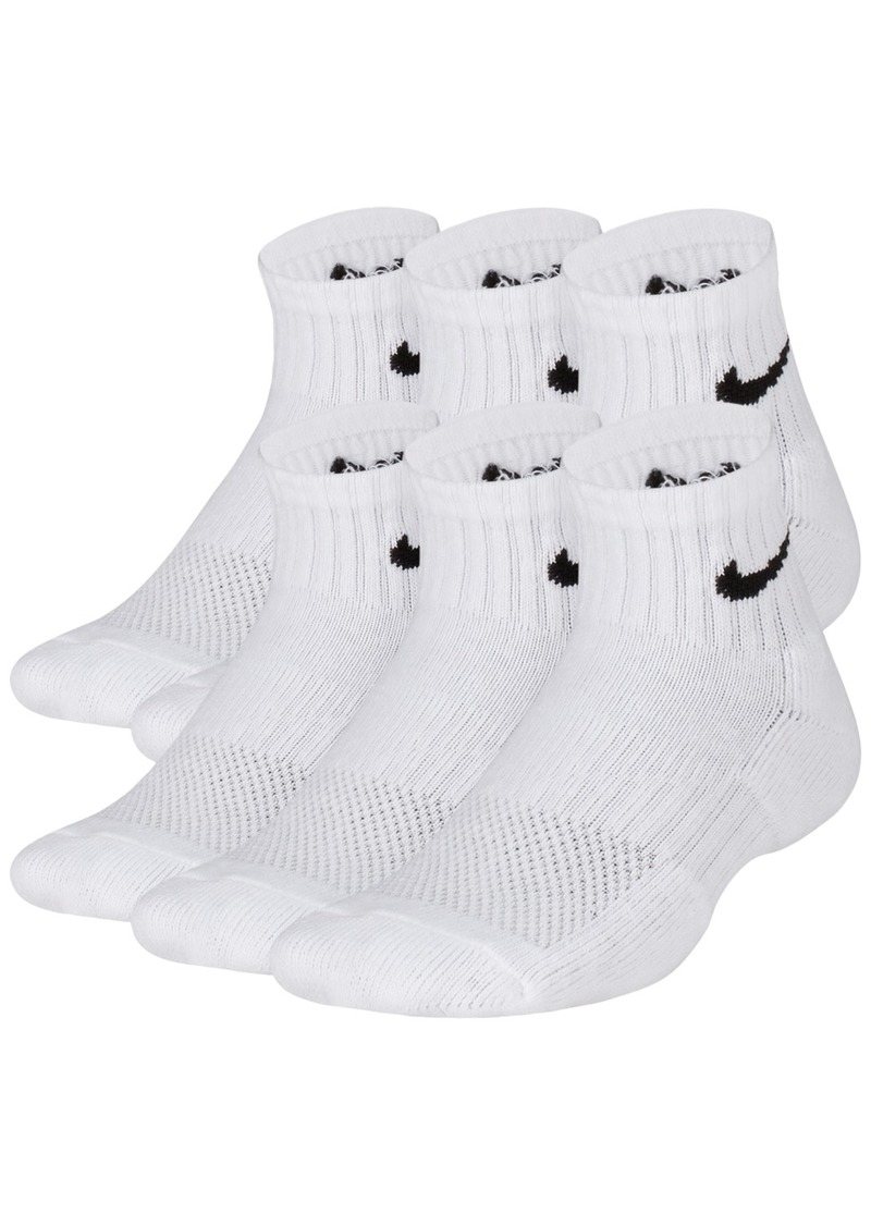 Nike 6-Pk. Cushioned Crew Socks, Big Boys - White
