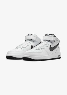 Nike Air Force 1 Mid DV0806-101 Men's White Black Running Sneaker Shoes TUF76