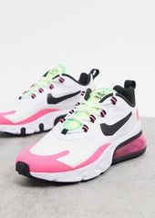 Nike Air Max 270 React sneakers in white and pink